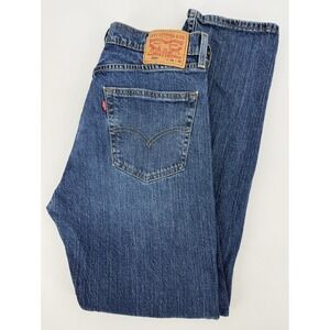 Levis 505 Jeans Mens 34x32 Blue Straight Leg Medium Wash Denim Pants